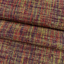 Load image into Gallery viewer, Heavy Duty Rusty Orange Red Mustard Gold Burgundy Tweed Upholstery Fabric