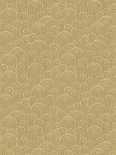 Load image into Gallery viewer, Mustard Gold Cream Art Deco Geometric Upholstery Fabric