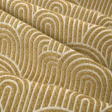 Load image into Gallery viewer, Mustard Gold Cream Art Deco Geometric Upholstery Fabric