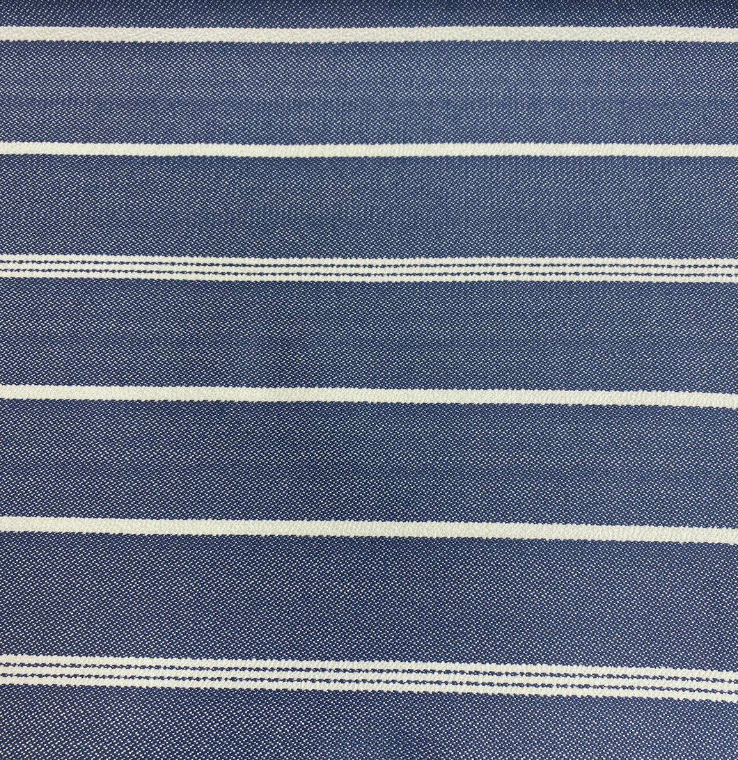 Revolution Outdoor Starboard Navy Blue White Upholstery Fabric STA 5055