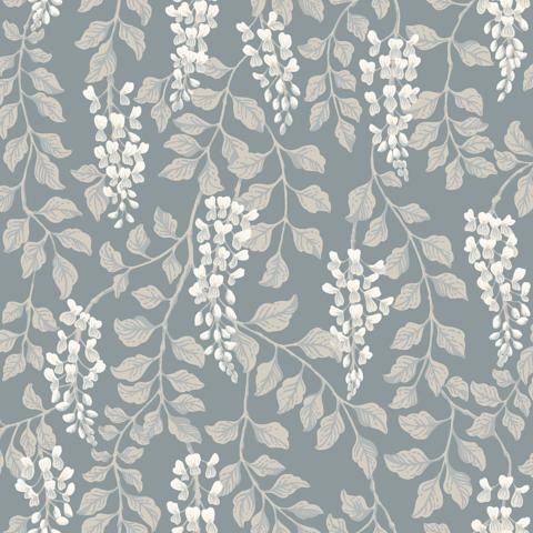 Schumacher Blåregn Wallpaper 5711 / Slate
