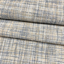 Load image into Gallery viewer, Heavy Duty Aqua Blue Beige Taupe Grey Tweed Upholstery Fabric