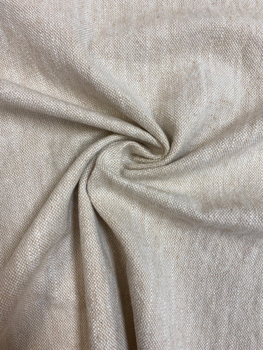 1.5 Yard Designer Water & Stain Resistant Beige Cream Stonewash Linen Cotton Upholstery Fabric WHS 4582