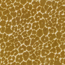 Load image into Gallery viewer, Mustard Gold Beige Animal Cheetah Cut Velvet Upholstery Fabric