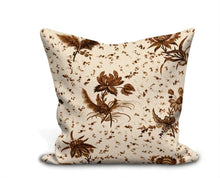 Load image into Gallery viewer, Custom Pillow Cover in Penny Morrison Thistle Flower Cinnamon Fabric  - Both Sides