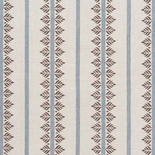 Load image into Gallery viewer, Set of Two Made to Order Thibaut Fern Stripe Side Drapery Panels