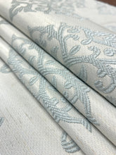 Load image into Gallery viewer, Silver Grey Damask Medallion Drapery Fabric WHS 5189