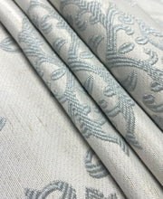 Load image into Gallery viewer, Silver Grey Damask Medallion Drapery Fabric WHS 5189