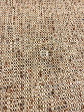 Load image into Gallery viewer, 1.3 Yard Designer Water &amp; Stain Resistant Rusty Red Brown Cream MCM Mid Century modern Tweed Upholstery Fabric WHS 4579