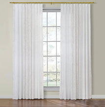 Load image into Gallery viewer, Set of Two Made to Order Thibaut Mystic Stripe Semi Sheer Side Drapery Panels