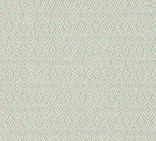 Load image into Gallery viewer, Crypton Seafoam Aqua Cream Diamond Geometric Stain Resistant Upholstery Fabric