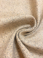 Load image into Gallery viewer, Designer Water &amp; Stain Resistant Beige Brown MCM Mid Century Modern Speckled Tweed Upholstery Fabric STA 4600