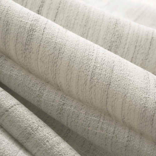118” Wide Semi Sheer Off White Grey Stripe Drapery Fabric FB