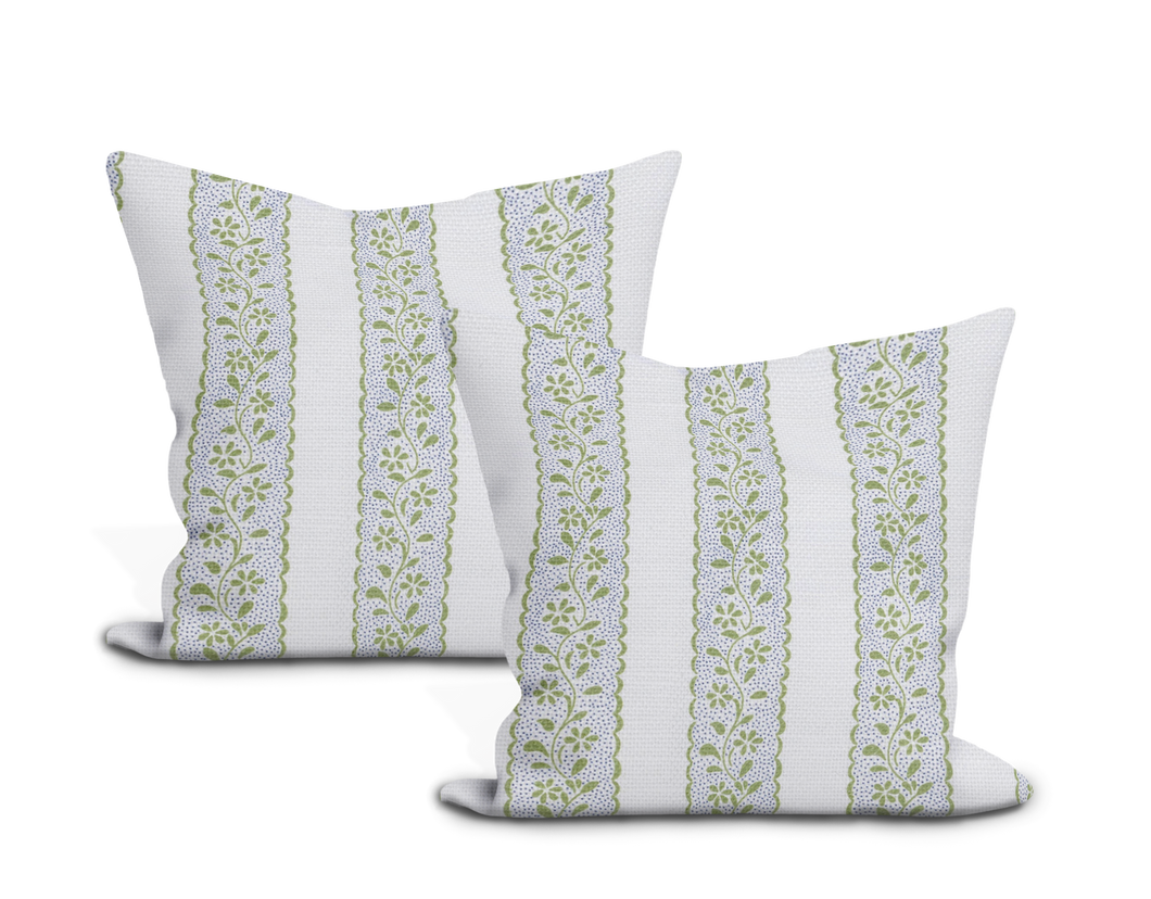 Sister Parish Dolly Stripe Fabric Pillow Covers