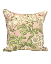 Load image into Gallery viewer, 20” X 20” Pillow Cover in Floral Botanical Thibaut Meadow in Blush - Both Sides