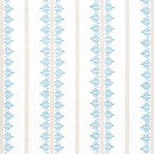 Load image into Gallery viewer, Set of Two Made to Order Thibaut Fern Stripe Side Drapery Panels