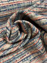 Load image into Gallery viewer, Osborne &amp; Little Berkeley F 7314-05 Navy Blue Teal Greige Red Upholstery Fabric WHS-5001