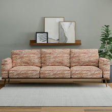 Load image into Gallery viewer, Cream Rusty Red Orange Abstract Upholstery Fabric