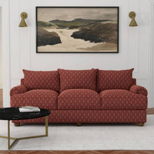 Load image into Gallery viewer, Heavy Duty Damask Diamond Garnet Burgundy Red Upholstery Drapery Fabric