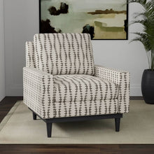 Load image into Gallery viewer, Heavy Duty Cream Charcoal Black Ethnic Geometric Upholstery Fabric