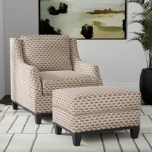 Load image into Gallery viewer, Cream Red Grey Brown Abstract Geometric Upholstery Fabric