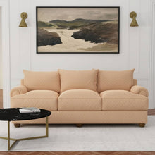 Load image into Gallery viewer, Heavy Duty Art Deco Fan Honey Beige Upholstery Drapery Fabric