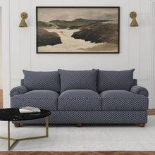 Load image into Gallery viewer, Heavy Duty Tufted Diamond Navy Blue Upholstery Drapery Fabric