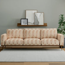 Load image into Gallery viewer, Beige Yellow Pink Black Paisley Cotton Drapery Upholstery Fabric