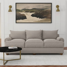 Load image into Gallery viewer, Heavy Duty Floral Diamond Sage Grey Upholstery Drapery Fabric