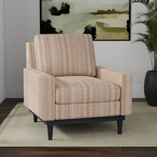 Load image into Gallery viewer, Heavy Duty Beige Brown Red Orange Ikat Stripe Ethnic Geometric Upholstery Fabric