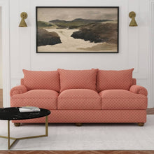 Load image into Gallery viewer, Heavy Duty Art Deco Fan Dusty Rose Upholstery Drapery Fabric