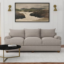 Load image into Gallery viewer, Heavy Duty Victorian Stripe Sage Grey Upholstery Drapery Fabric