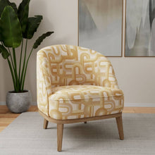 Load image into Gallery viewer, Heavy Duty Abstract Geometric Art Deco Mustard Gold Upholstery Fabric
