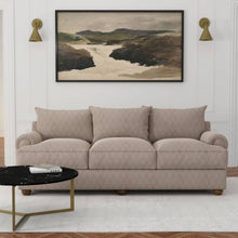 Load image into Gallery viewer, Heavy Duty Damask Diamond Sage Grey Upholstery Drapery Fabric