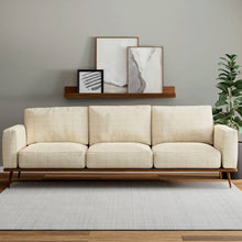 Load image into Gallery viewer, Heavy Duty Yellow Beige Damask Upholstery Fabric