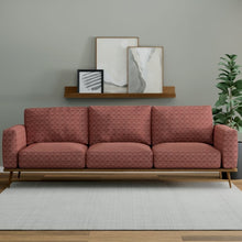 Load image into Gallery viewer, Rusty Red Cream Geometric Abstract Upholstery Fabric