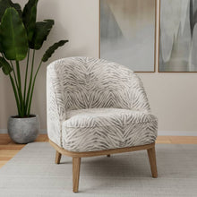 Load image into Gallery viewer, Heavy Duty Cream Grey Tiger Animal Pattern Upholstery Fabric