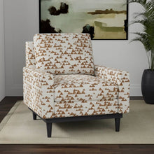 Load image into Gallery viewer, Heavy Duty Cream Brown Ethnic Geometric Upholstery Fabric