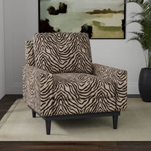 Load image into Gallery viewer, Heavy Duty Beige Black Tiger Chenille Animal Pattern Upholstery Fabric