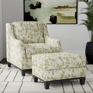 Stain Resistant Cream Olive Green Grey Botanical Upholstery Drapery Fabric
