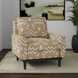 Heavy Duty Tan Beige Charcoal Grey Ethnic Geometric Upholstery Fabric