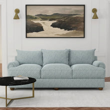 Load image into Gallery viewer, Heavy Duty Damask Medallion Antique Teal Azure Upholstery Drapery Fabric