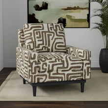 Load image into Gallery viewer, Heavy Duty Cream Mocha Brown Mudcloth Ethnic Geometric Upholstery Fabric