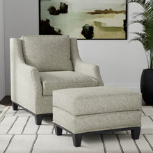 Load image into Gallery viewer, Stain Resistant Aqua Blue Raupe Paisley Upholstery Drapery Fabric