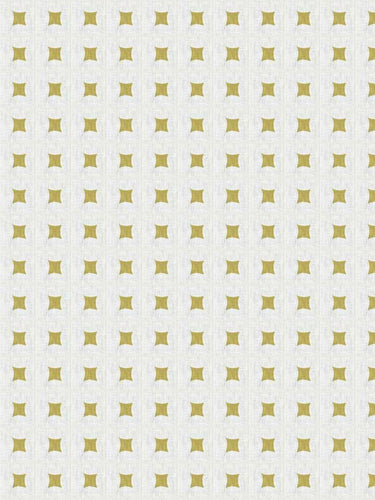 Cotton Linen Blend Cream Chartreuse Geometric Drapery Fabric FB