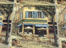 Load image into Gallery viewer, French Cafe Bistro Country Scene Cotton Tapestry Upholstery Fabric WHS 5183