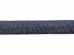 2.5" Wide Indigo Navy Blue Ombre Drapery Tape Trim