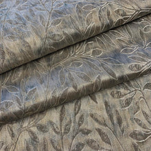 Load image into Gallery viewer, Sage Grey Teal Blue Silver Leaf Botanical Drapery Fabric
