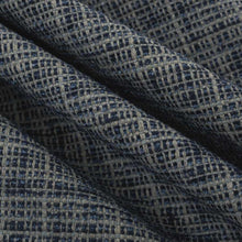 Load image into Gallery viewer, Crypton Navy Blue Grey Aqua Upholstery Fabric