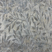 Load image into Gallery viewer, Sage Grey Teal Blue Silver Leaf Botanical Drapery Fabric